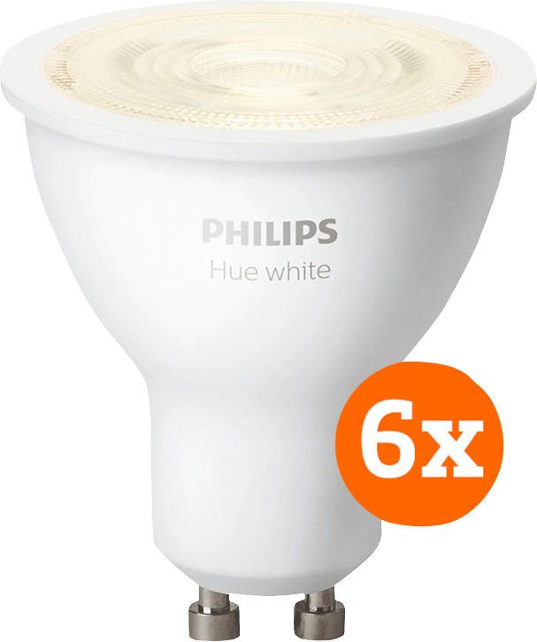 Philips White GU10 6-Pack - Losse smart lampen