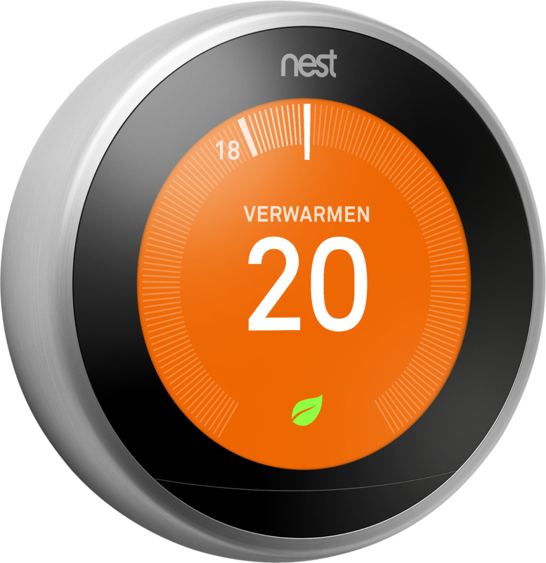 Google Nest Thermostaat Zilver Google Nest Thermostaat Zilver