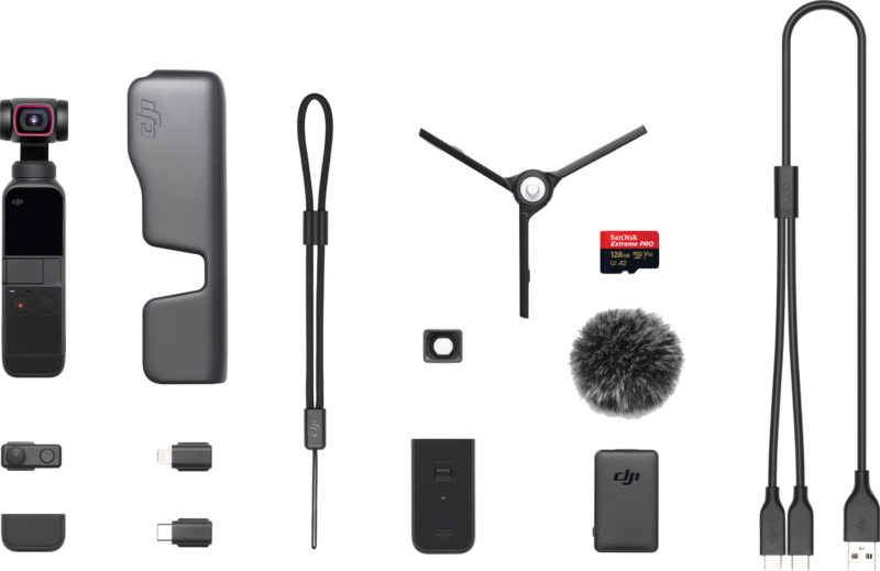 DJI Pocket 2 Creator Combo + 256 GB SD kaart DJI Pocket 2 Creator Combo + 256 GB SD kaart