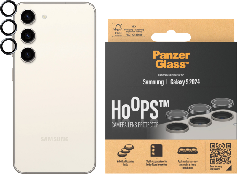 PanzerGlass Hoops Samsung Galaxy S24 Camera Lens Protector Glas PanzerGlass Hoops Samsung Galaxy S24 Camera Lens Protector Glas