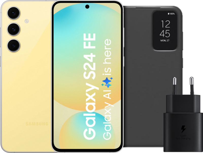 Samsung Galaxy S24 FE 256GB Geel 5G + Accessoirepakket Samsung Galaxy S24 FE 256GB Geel 5G + Accessoirepakket